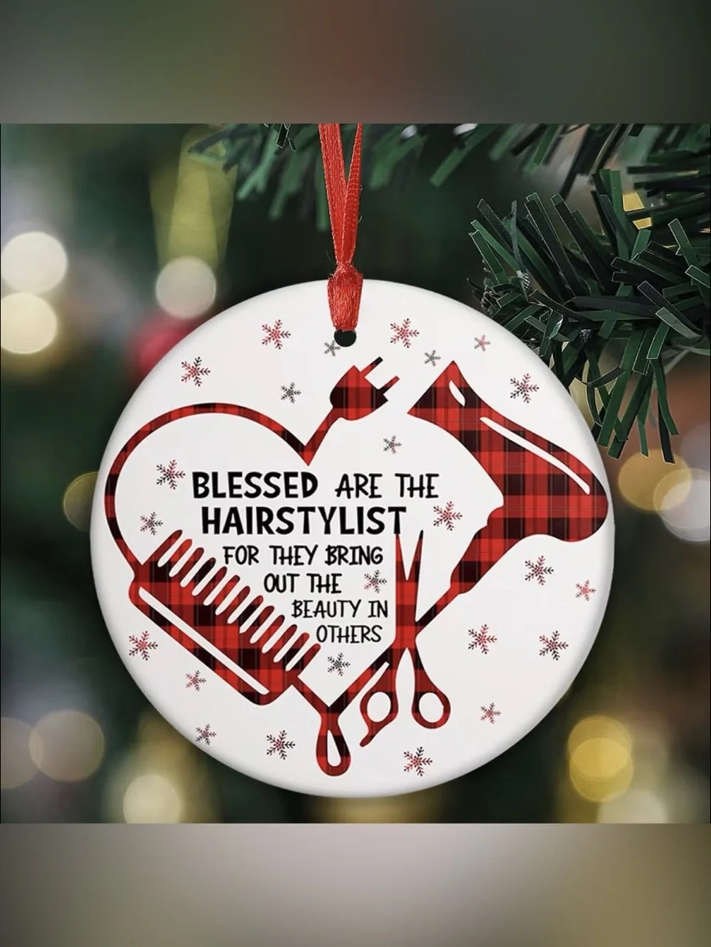 Hairstylist Holiday Ornament